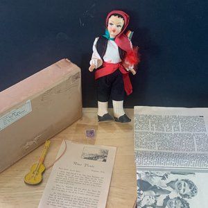DOLLS - 1950s VTG WORLD WIDE DOLL CLUB Sicily ITALY, Traditional male Nino Ponti